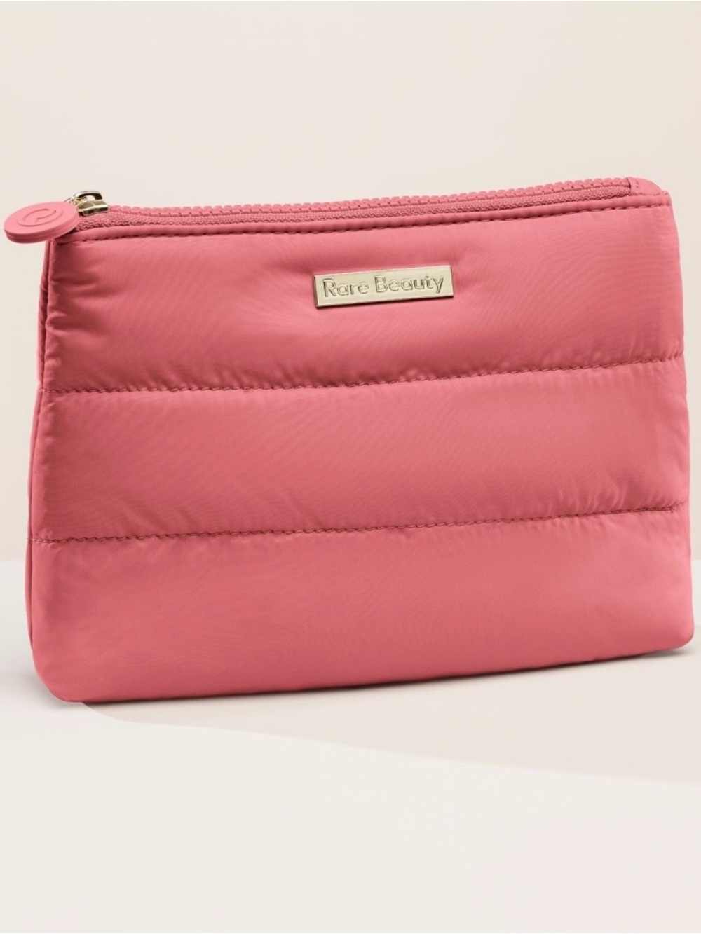 Rare Beauty Quilted Rose Pink Cosmetic Pouch NWT